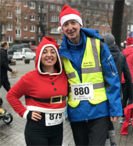 Martin and Maja took part at the Christmas Run in Hamburg